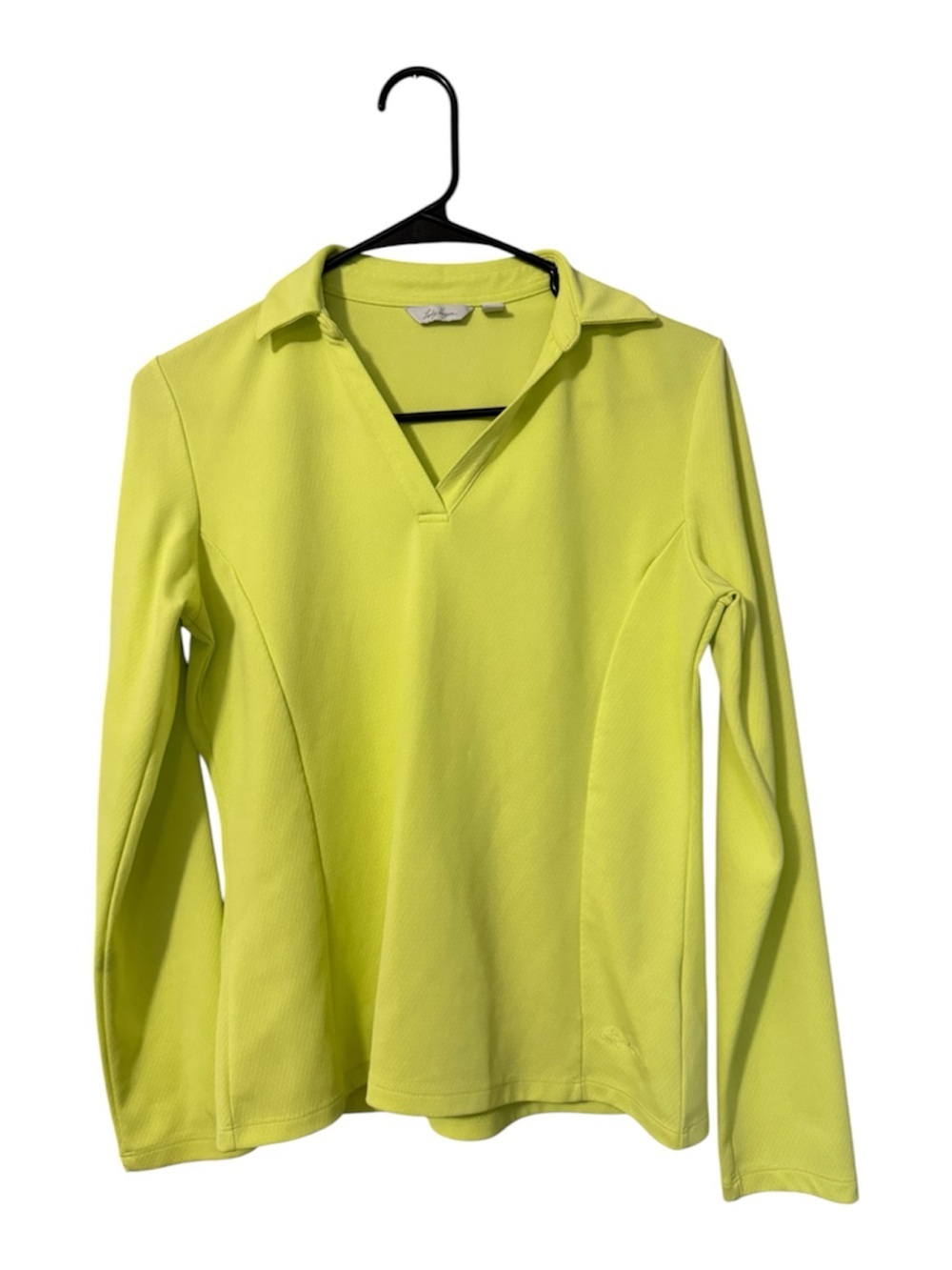 Lady Hagen Lime Green Long Sleeve Golf Polo Top – Size S